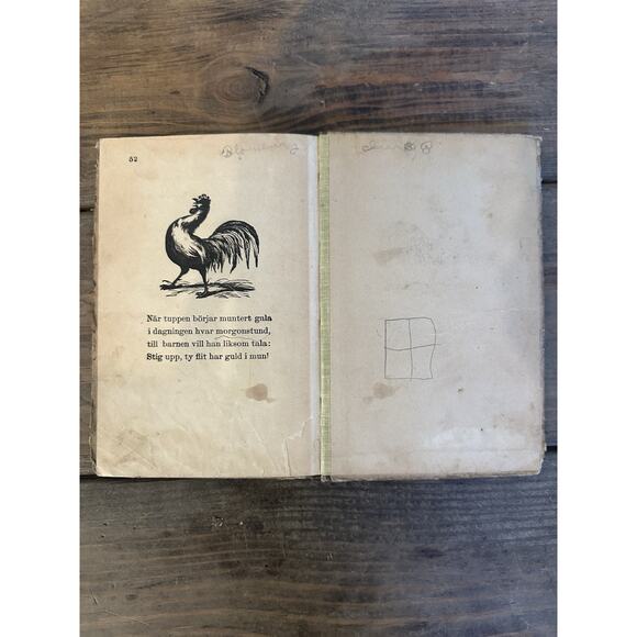 Vintage c1900 Swedish ABC Book Barnens Första Bok Skolan & Hemmet Rock Island IL - Picture 6 of 6